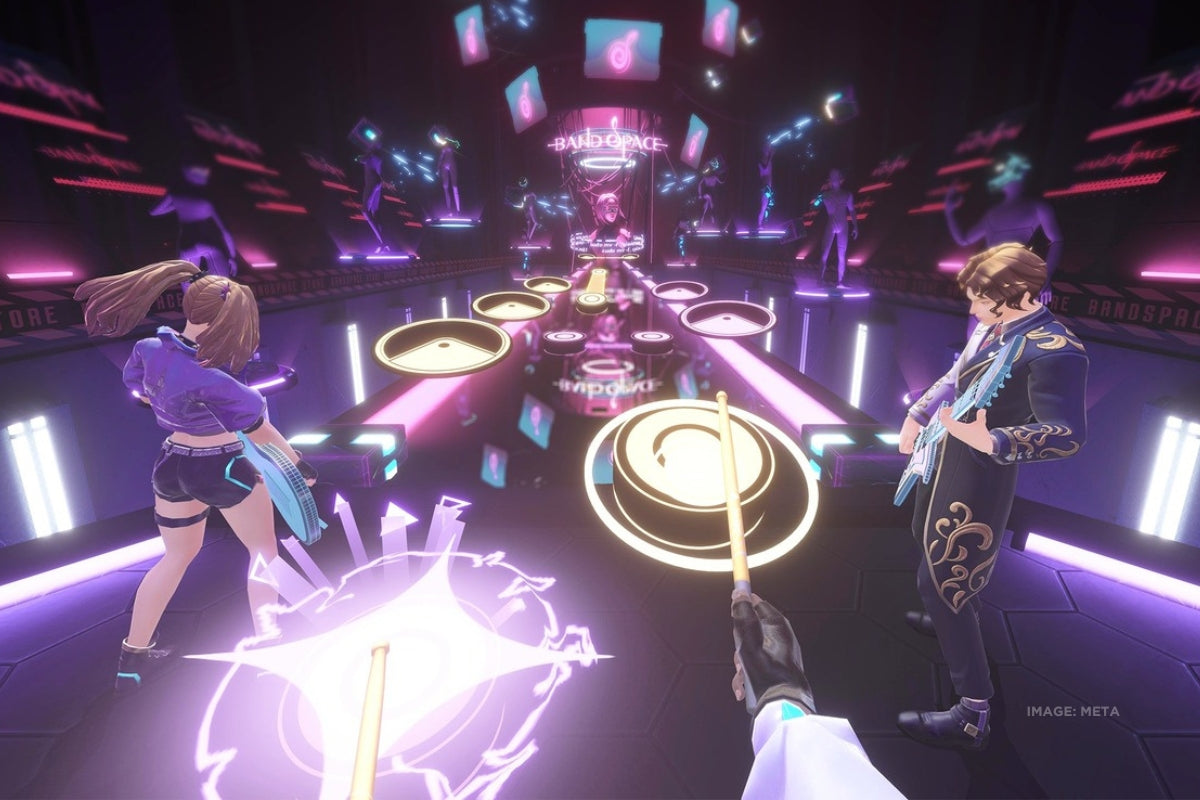 Super String Band VR Game on Quest 3s and VR Lenses VOY Glasses