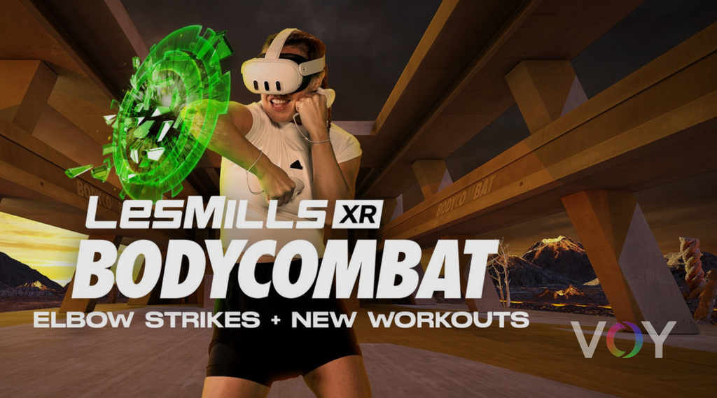 Les Mills XR Bodycombat DLC Power Strike with VR Lenses VOY Glasses